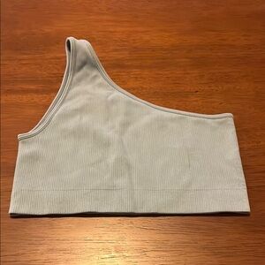 One-Shoulder Ribbed Crop Top